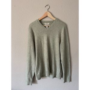 Vintage Banana Republic Luxury Angora Cashmere Blend V-Neck Sweater, Grey (M)
